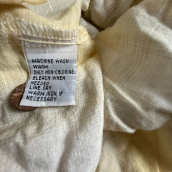 Tommy Bahama Mens Yellow Plaid Button-Up Shirt Large Linen Blend Short Sleeve - Picture 4 of 7